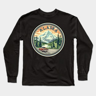 Alaska State USA Design Long Sleeve T-Shirt